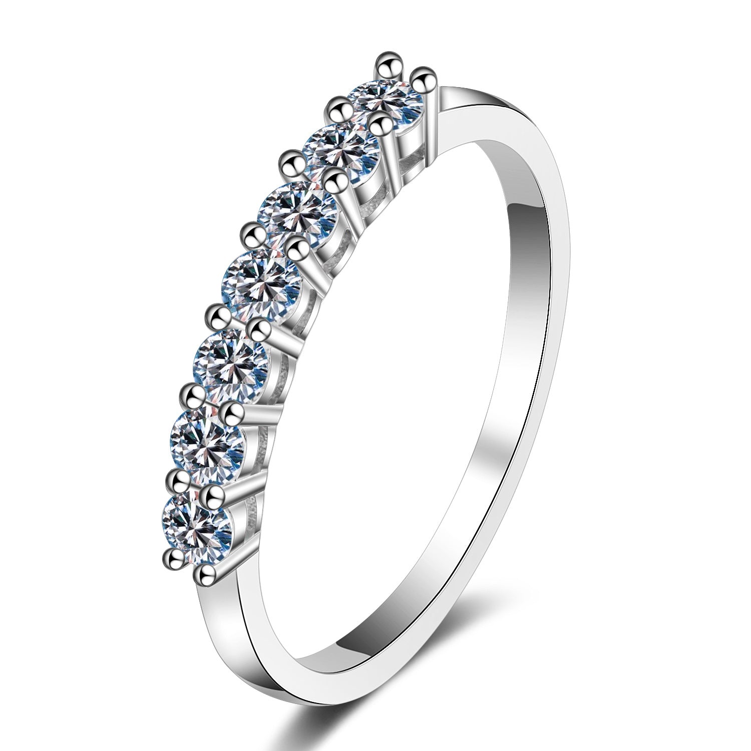 Anillos De Plata Esterlina Moissanite De 70 Céntimos Al Por Mayor